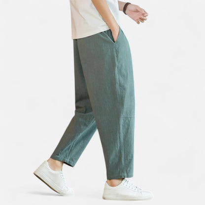 Delvoir | Men’s Cotton-Linen Trousers – Effortless Sophistication, Everyday Comfort