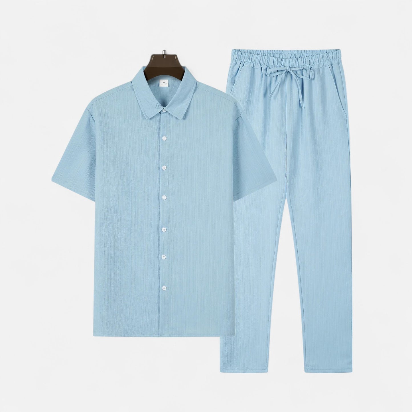 Delvoir | Men’s Long Two-Piece Set – Relaxed Refinement, All-Season Versatility