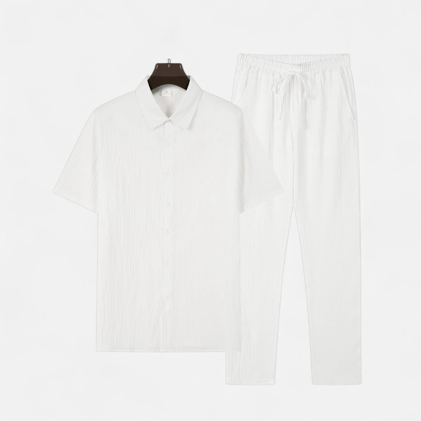 Delvoir | Men’s Long Two-Piece Set – Relaxed Refinement, All-Season Versatility