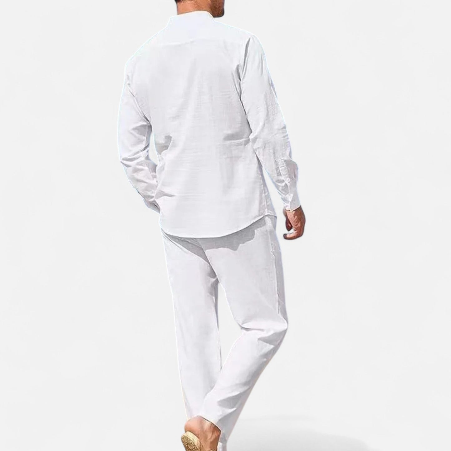 Delvoir | Men’s Long Sleeve Linen Two-Piece Set