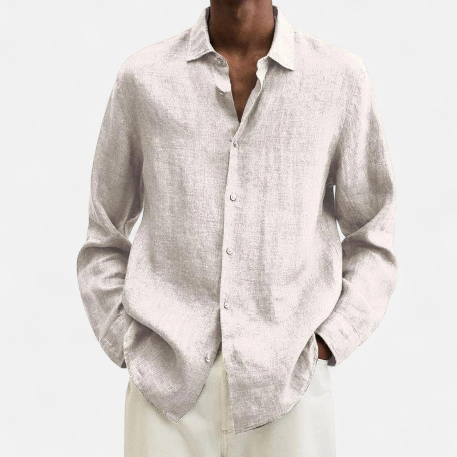 Delvoir | Men’s Classic Fit Linen Shirt – Timeless Comfort, Effortless Sophistication