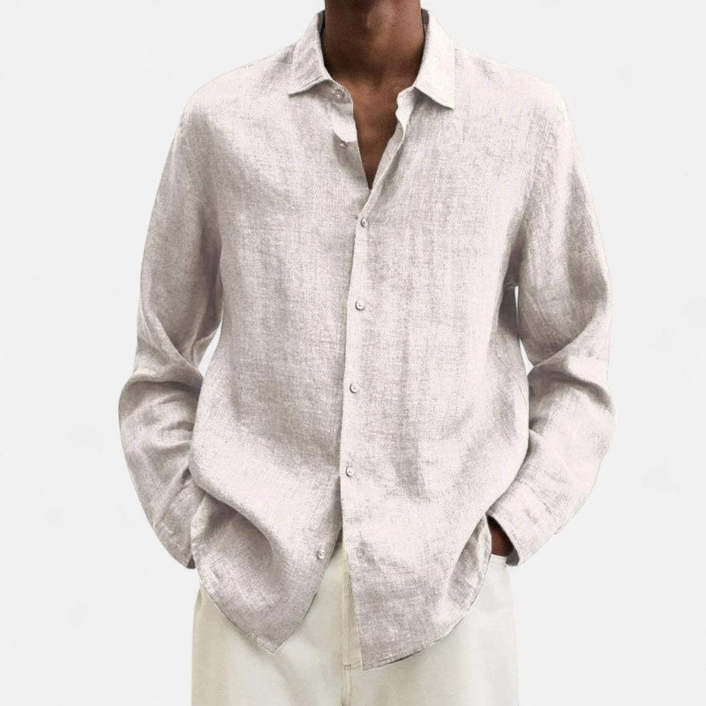 Delvoir | Men’s Classic Fit Linen Shirt – Timeless Comfort, Effortless Sophistication