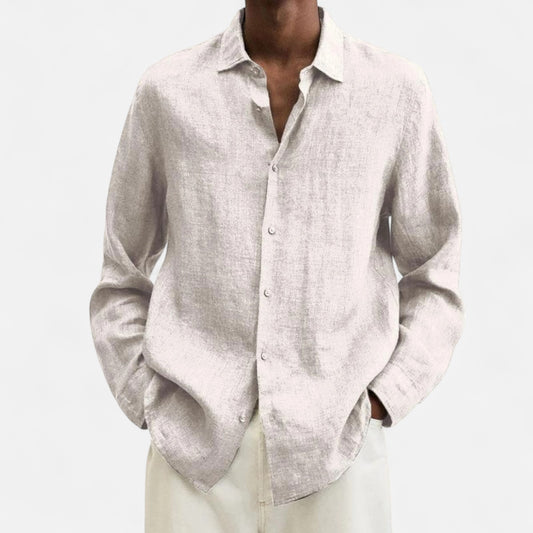 Delvoir | Men’s Classic Fit Linen Shirt – Timeless Comfort, Effortless Sophistication