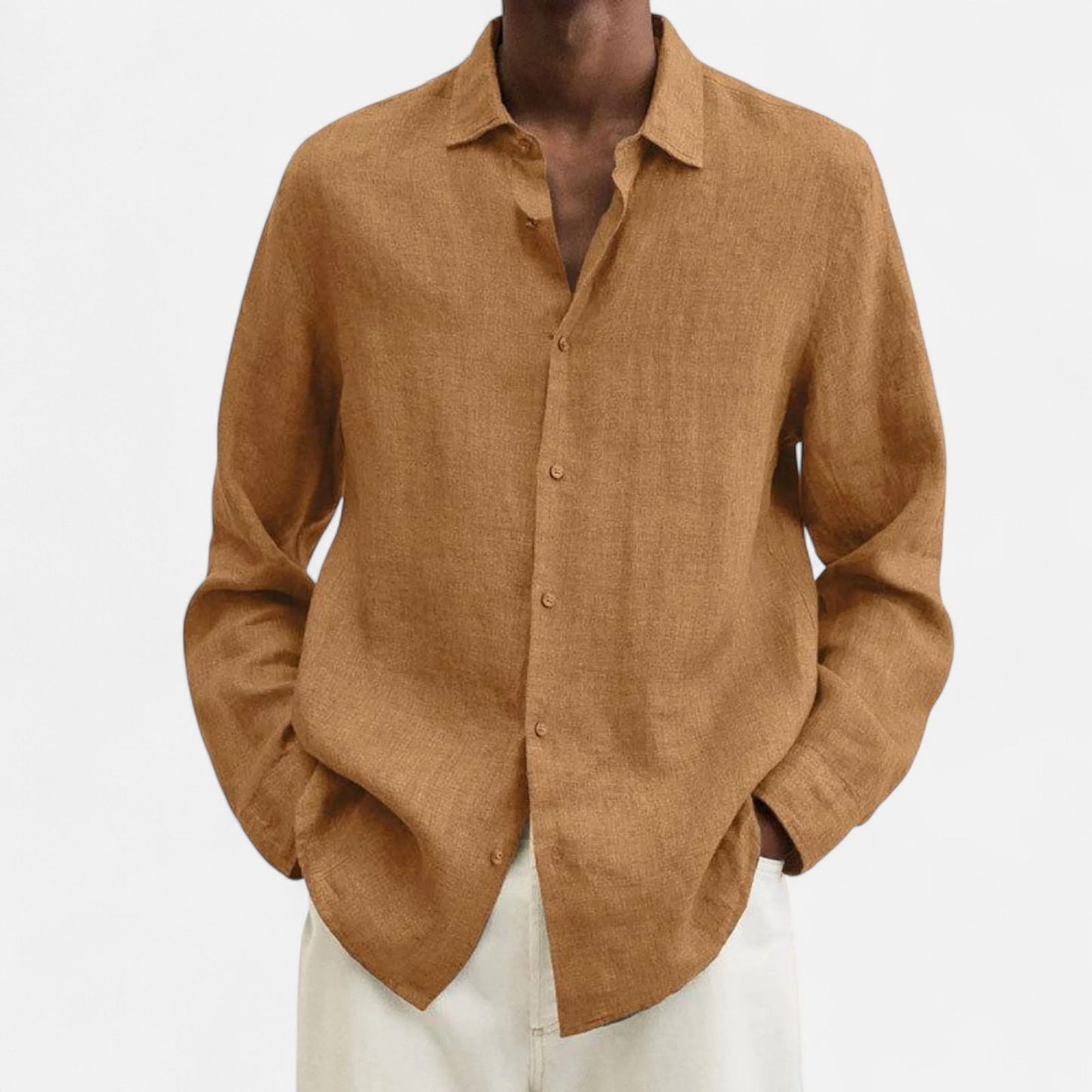 Delvoir | Men’s Classic Fit Linen Shirt – Timeless Comfort, Effortless Sophistication