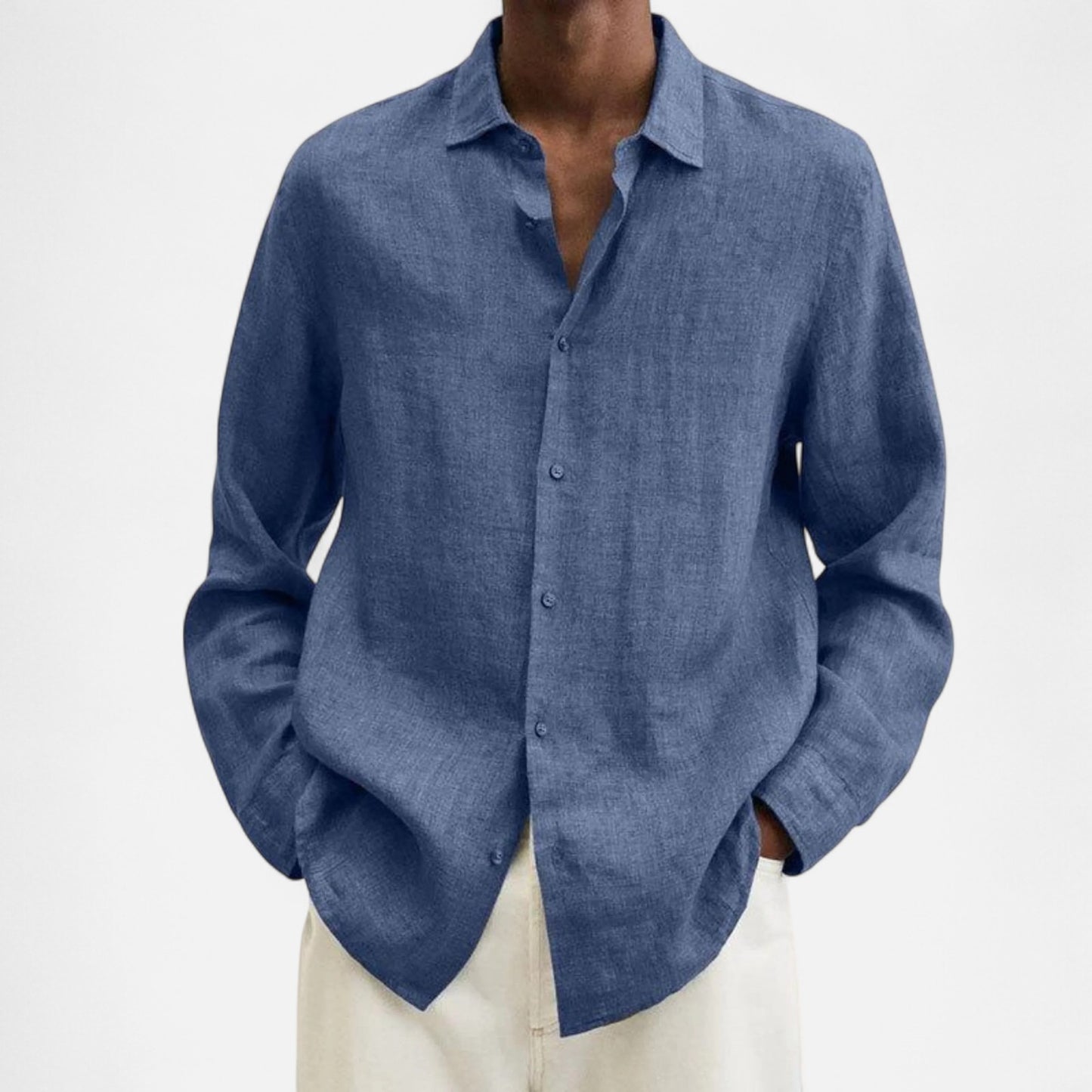 Delvoir | Men’s Classic Fit Linen Shirt – Timeless Comfort, Effortless Sophistication