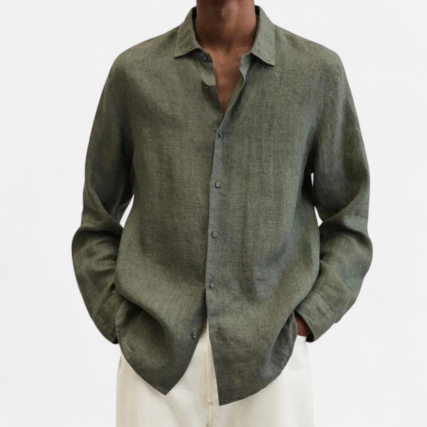 Delvoir | Men’s Classic Fit Linen Shirt – Timeless Comfort, Effortless Sophistication