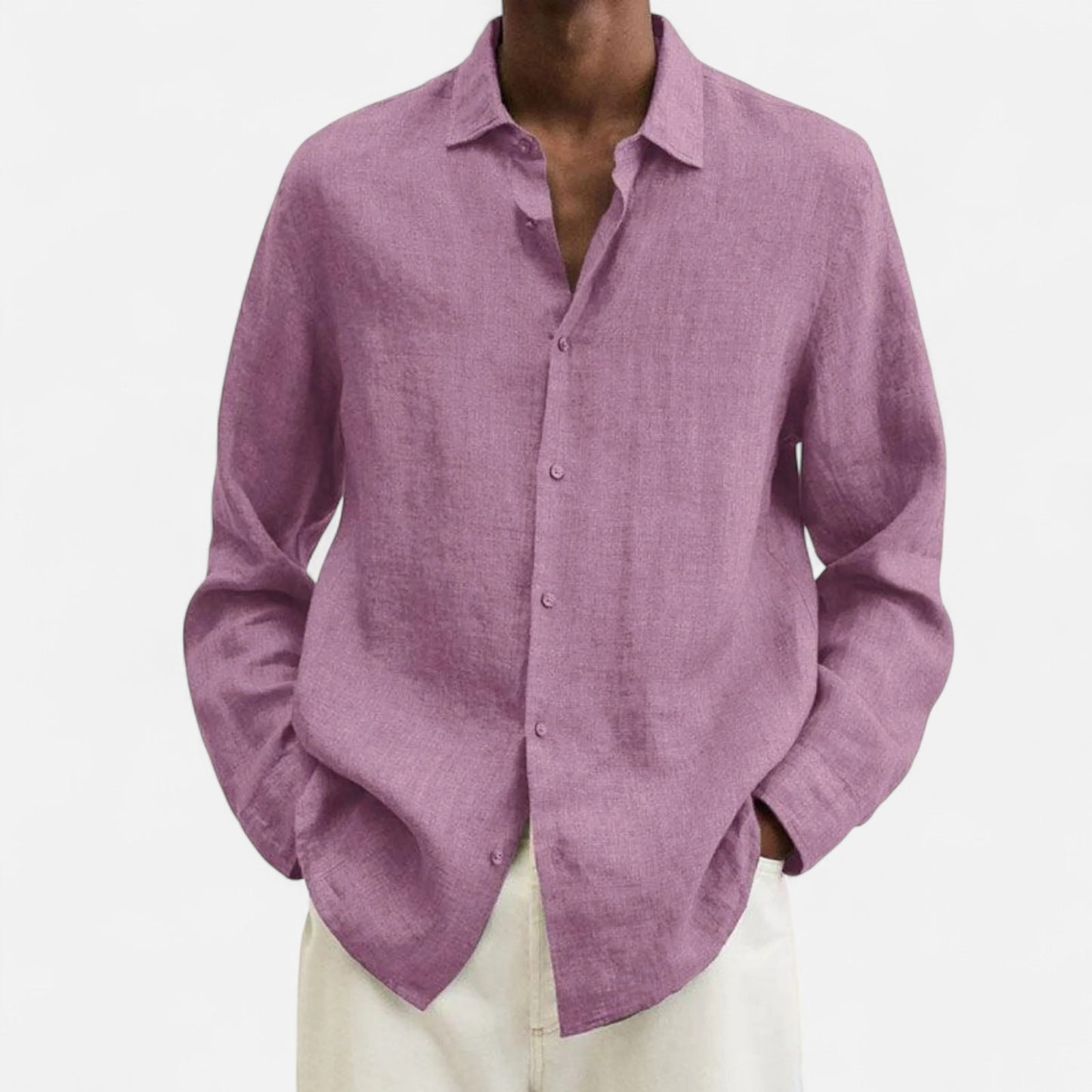 Delvoir | Men’s Classic Fit Linen Shirt – Timeless Comfort, Effortless Sophistication
