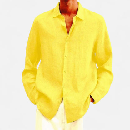 Delvoir | Men’s Classic Fit Linen Shirt – Timeless Comfort, Effortless Sophistication