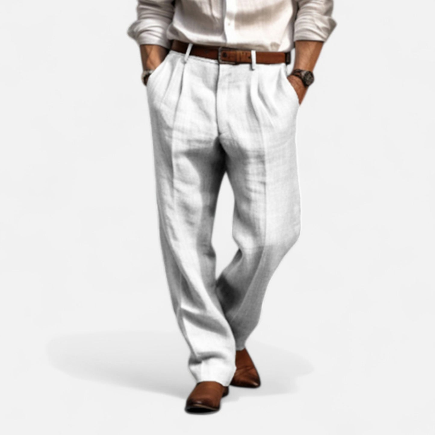 Delvoir | Men’s Pleated Trousers – Structured Elegance, Contemporary Comfort
