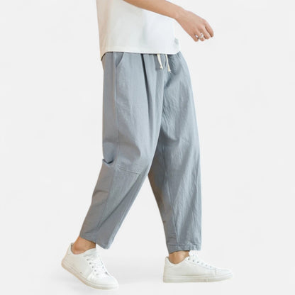 Delvoir | Men’s Cotton-Linen Trousers – Effortless Sophistication, Everyday Comfort