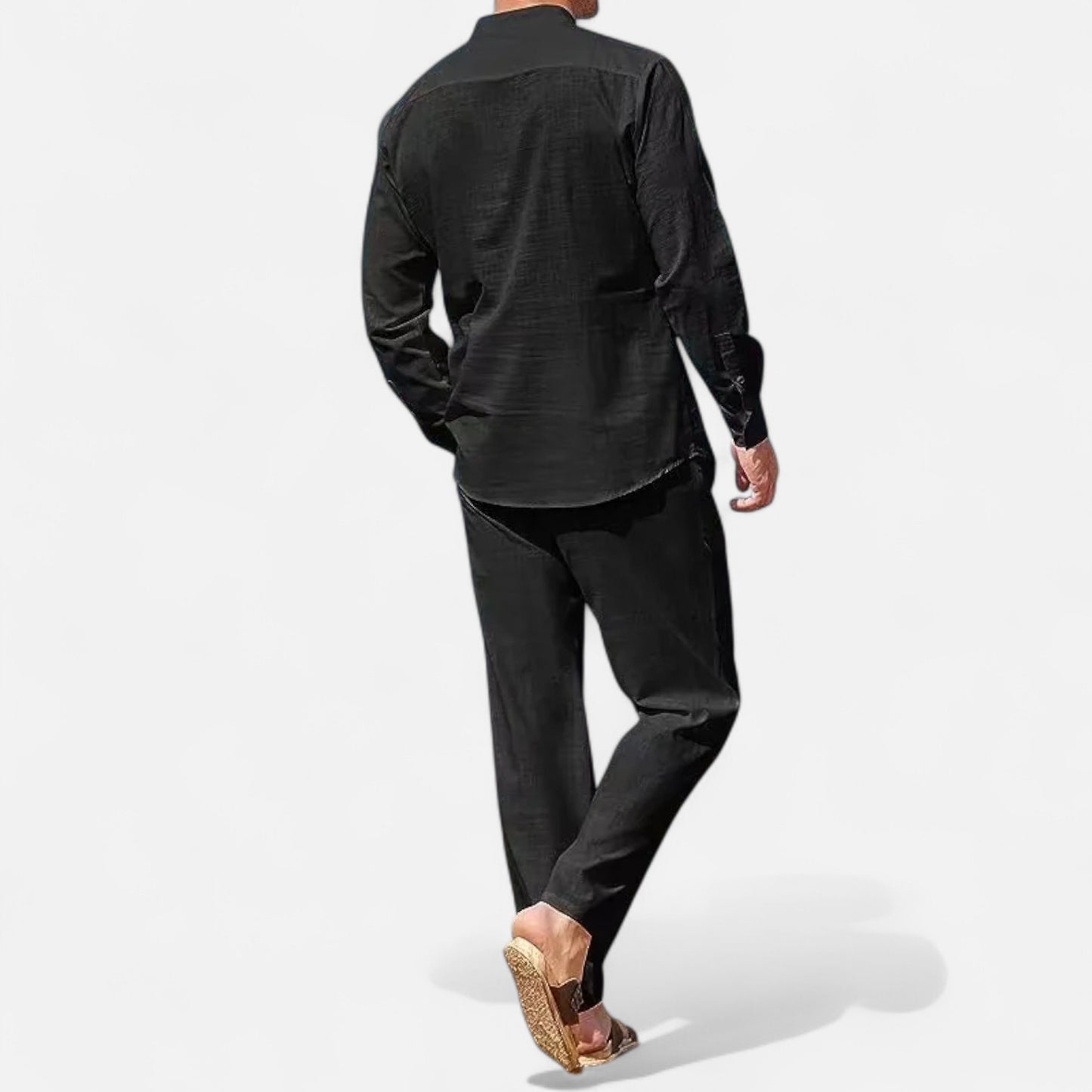 Delvoir | Men’s Long Sleeve Linen Two-Piece Set