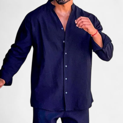 Delvoir | Men’s Long Sleeve Two-Piece Set – Refined Comfort, Effortless Versatility
