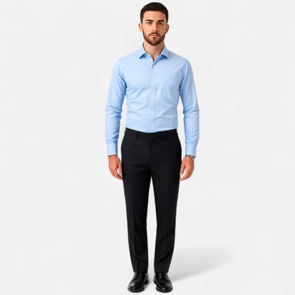 Delvoir | Men’s Classic Wrinkle-Free Shirt – Timeless Elegance, Effortless Maintenance