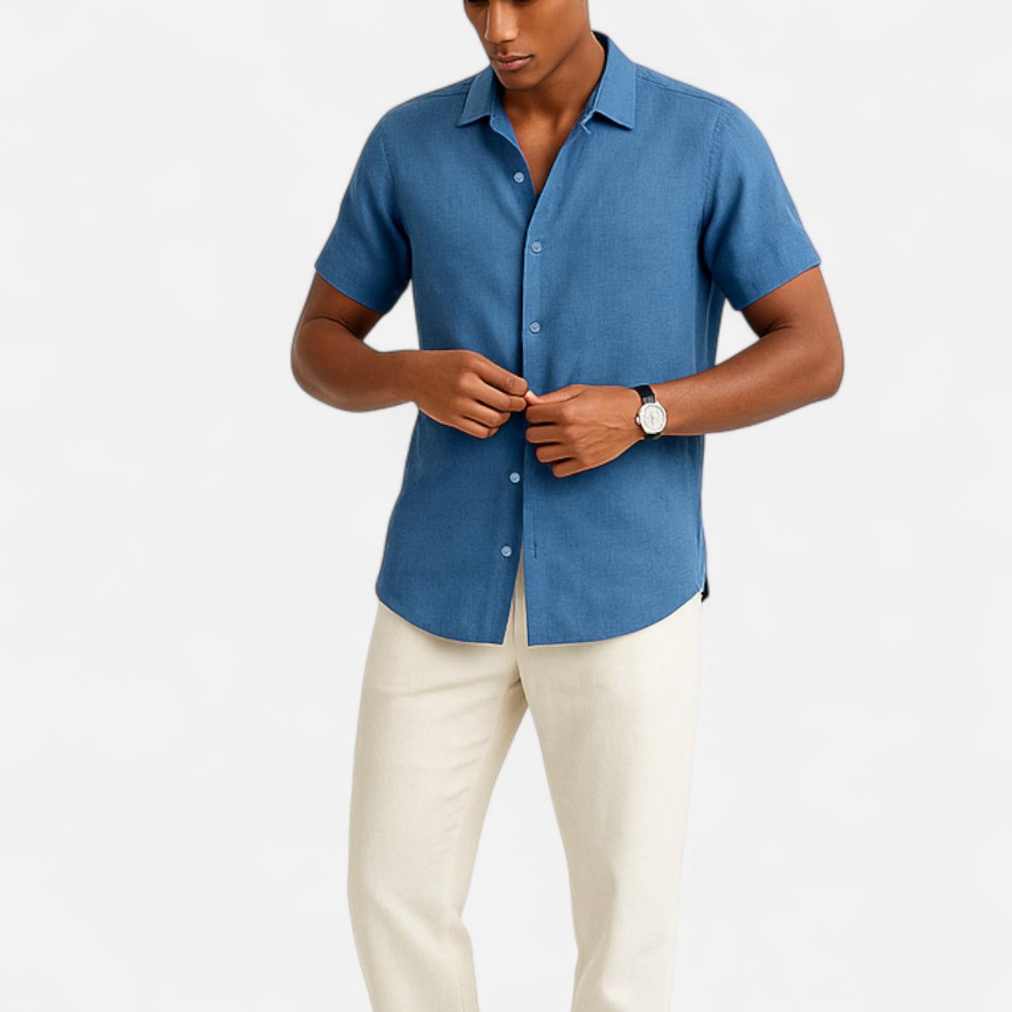 Delvoir | Men’s Linen T-Shirt – Lightweight Comfort, Timeless Sophistication