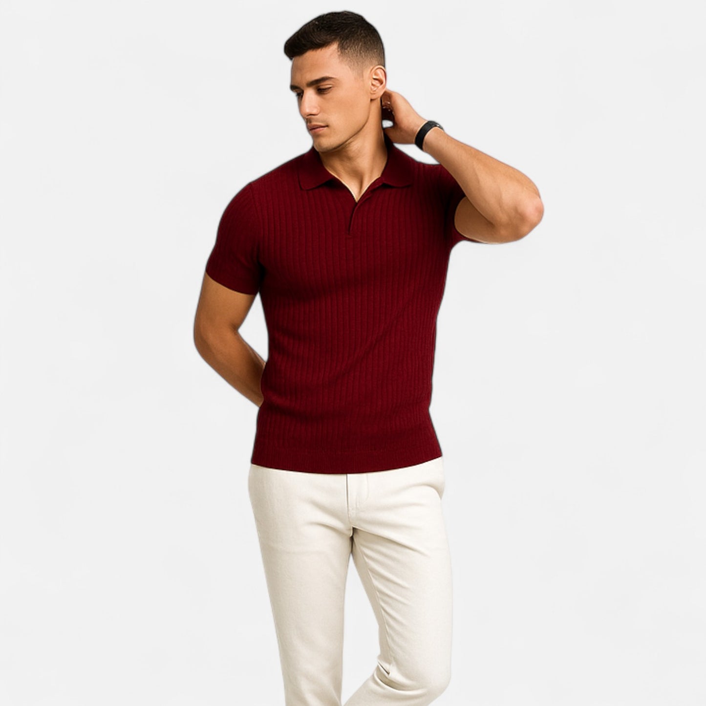 Delvoir | Men’s Muscle Fit Polo Shirt – Sculpted Elegance, Everyday Performance