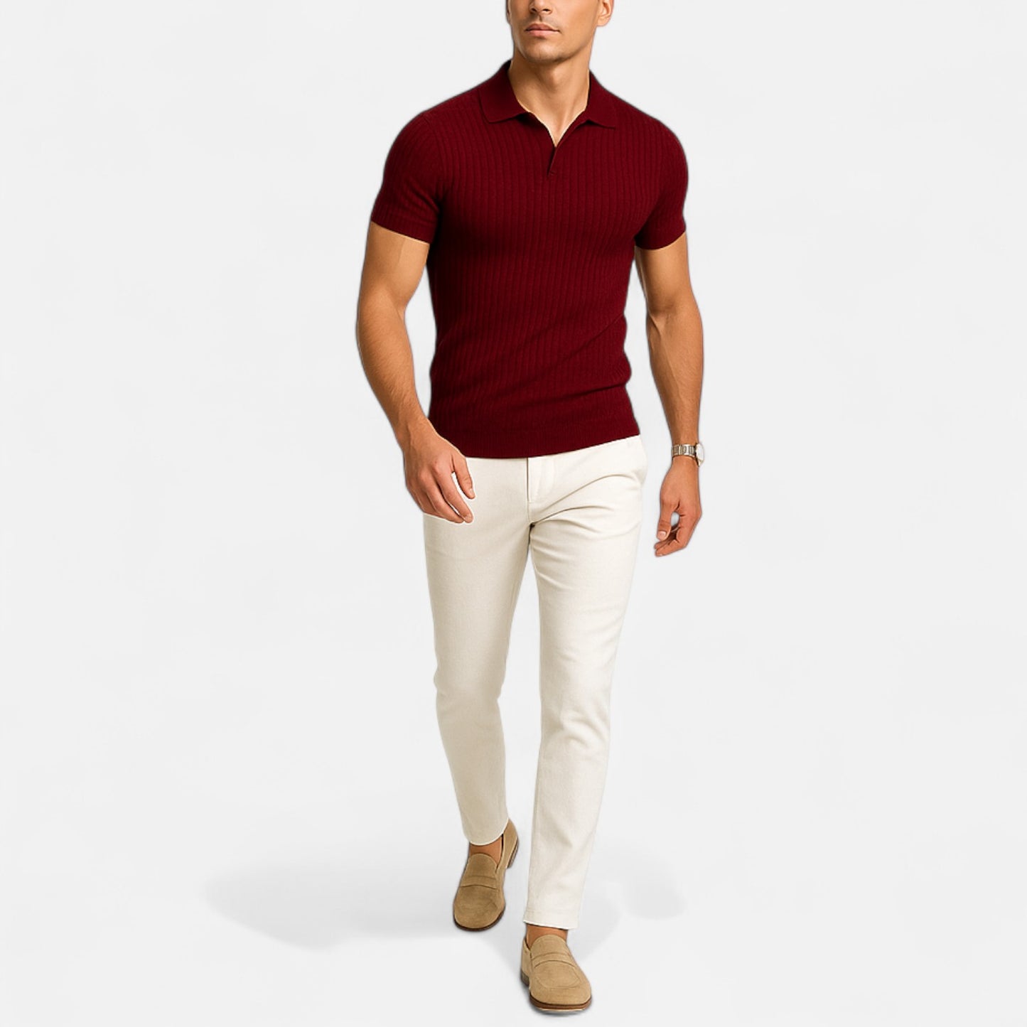 Delvoir | Men’s Muscle Fit Polo Shirt – Sculpted Elegance, Everyday Performance
