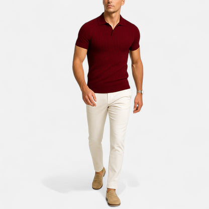 Delvoir | Men’s Muscle Fit Polo Shirt – Sculpted Elegance, Everyday Performance