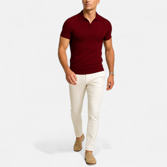Delvoir | Men’s Muscle Fit Polo Shirt – Sculpted Elegance, Everyday Performance