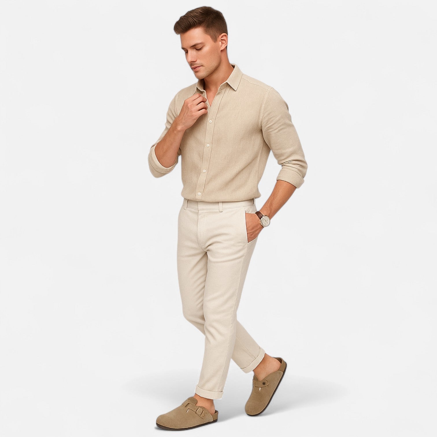 Delvoir | Premium Men’s Boston Sandals – Timeless Comfort, Refined Craftsmanship