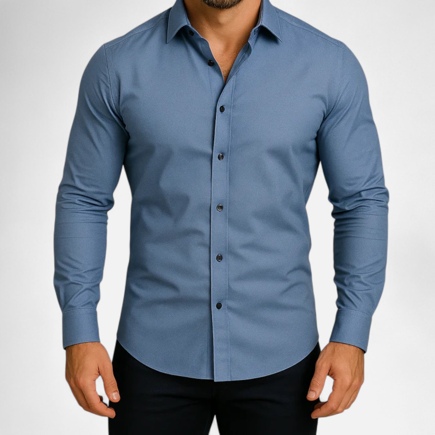 Delvoir | Men’s Classic Wrinkle-Free Shirt – Timeless Elegance, Effortless Maintenance