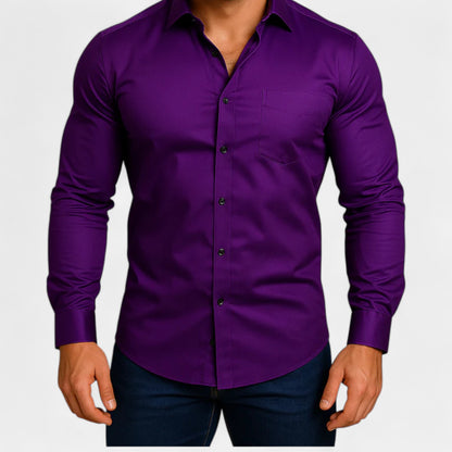 Delvoir | Men’s Classic Wrinkle-Free Shirt – Timeless Elegance, Effortless Maintenance