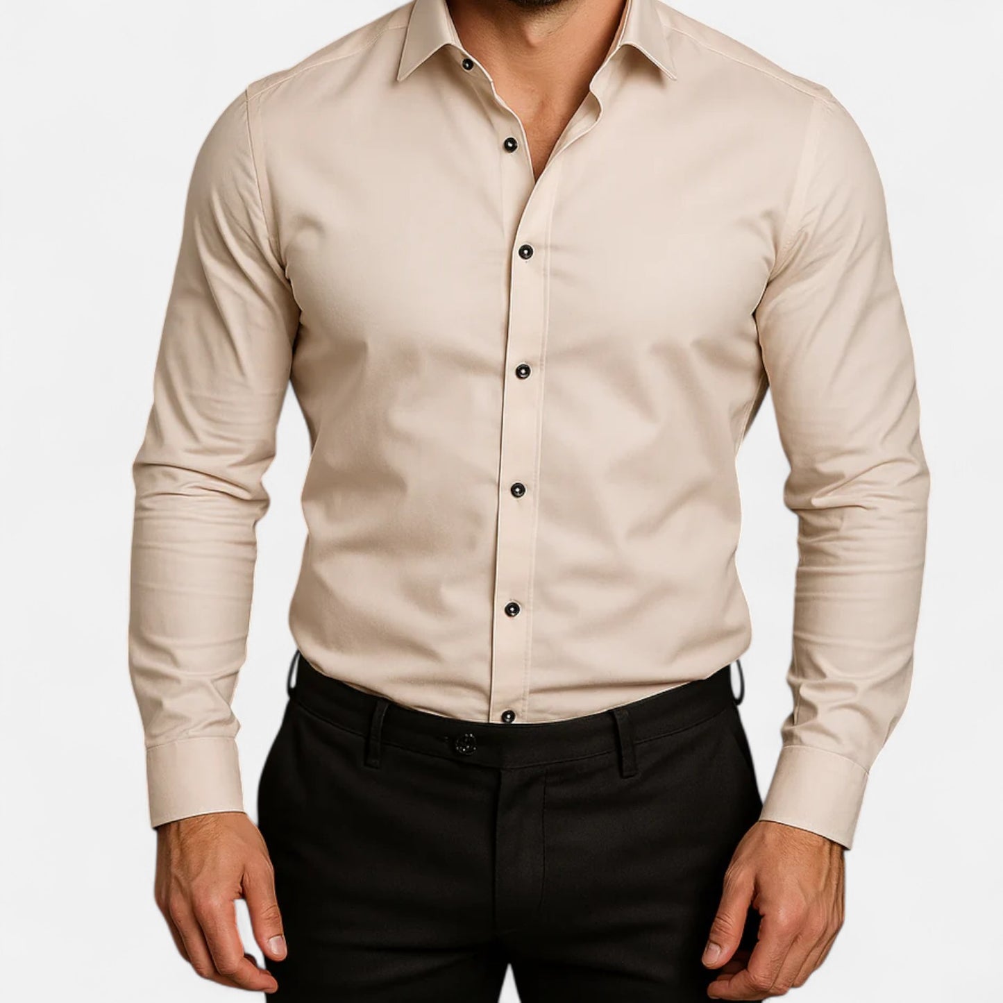Delvoir | Men’s Classic Wrinkle-Free Shirt – Timeless Elegance, Effortless Maintenance