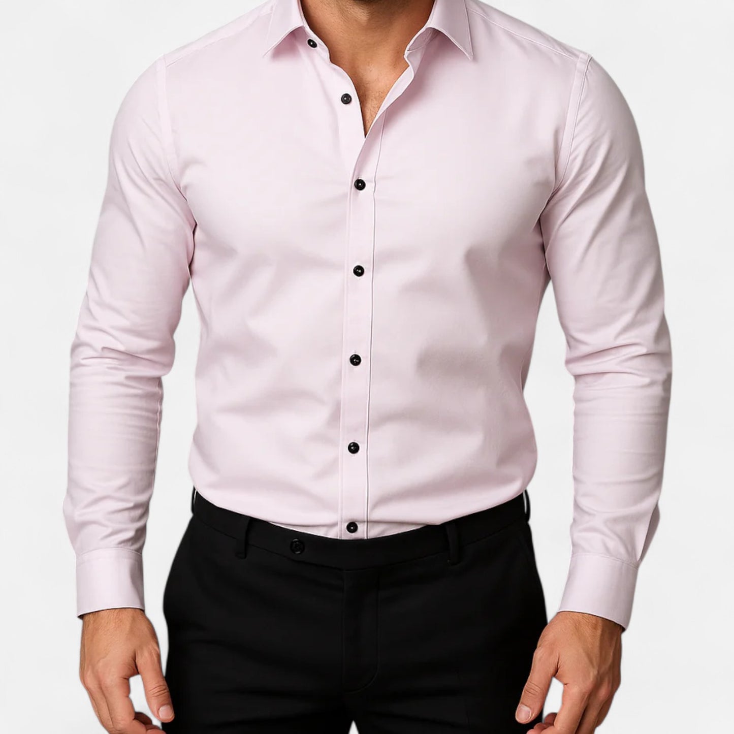 Delvoir | Men’s Classic Wrinkle-Free Shirt – Timeless Elegance, Effortless Maintenance