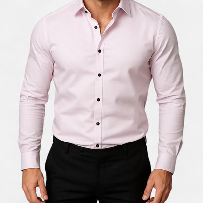Delvoir | Men’s Classic Wrinkle-Free Shirt – Timeless Elegance, Effortless Maintenance