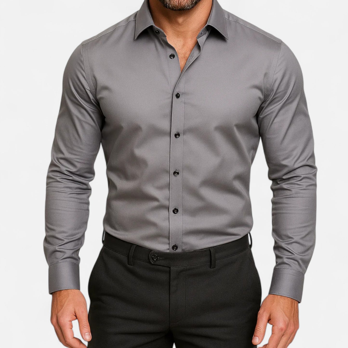 Delvoir | Men’s Classic Wrinkle-Free Shirt – Timeless Elegance, Effortless Maintenance