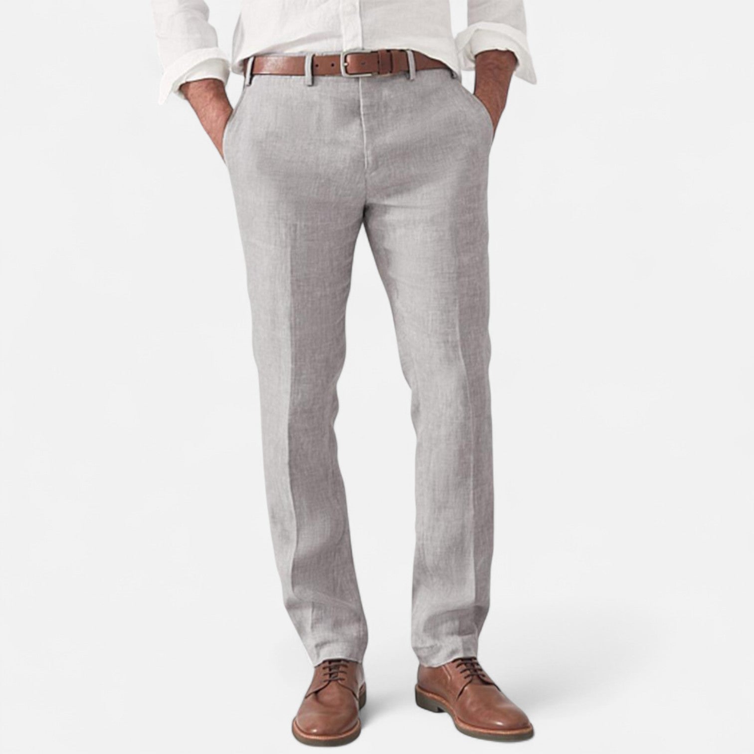 Delvoir | Men’s Linen Trousers – Timeless Comfort, Effortless Sophistication