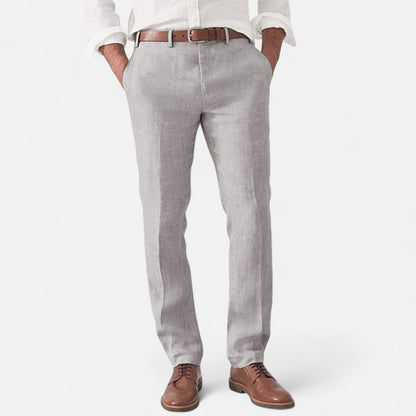 Delvoir | Men’s Linen Trousers – Timeless Comfort, Effortless Sophistication