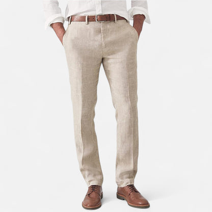 Delvoir | Men’s Linen Trousers – Timeless Comfort, Effortless Sophistication