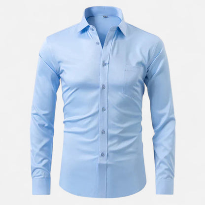 Delvoir | Men’s Classic Wrinkle-Free Shirt – Timeless Elegance, Effortless Maintenance