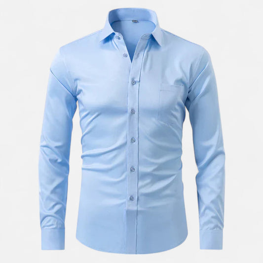 Delvoir | Men’s Classic Wrinkle-Free Shirt – Timeless Elegance, Effortless Maintenance