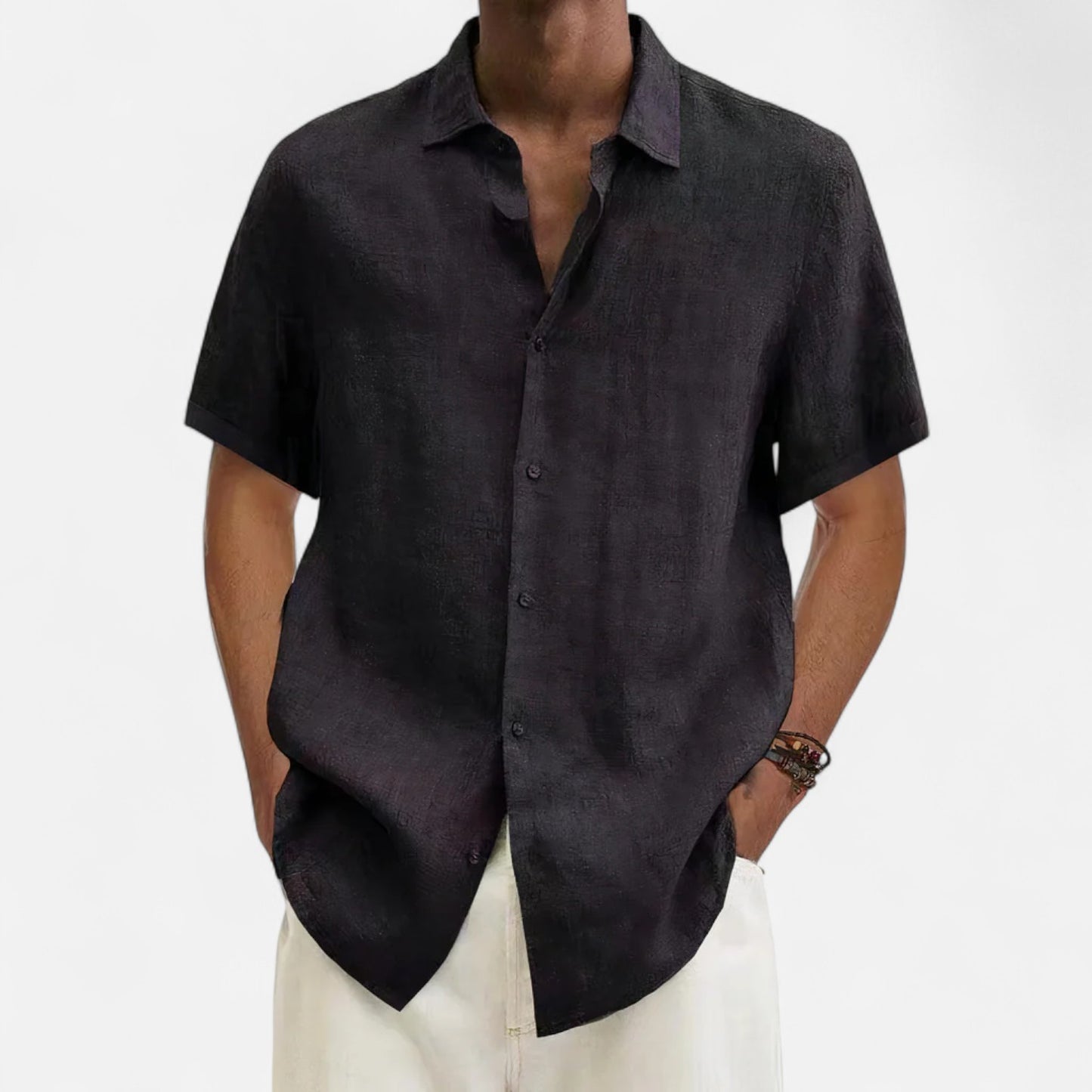 Delvoir | Men’s Linen T-Shirt – Lightweight Comfort, Timeless Sophistication