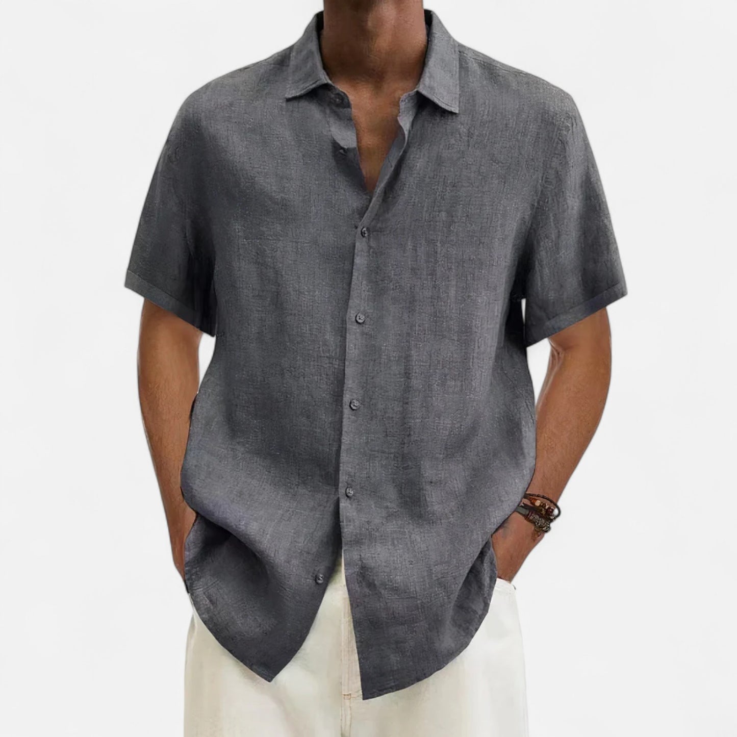 Delvoir | Men’s Linen T-Shirt – Lightweight Comfort, Timeless Sophistication
