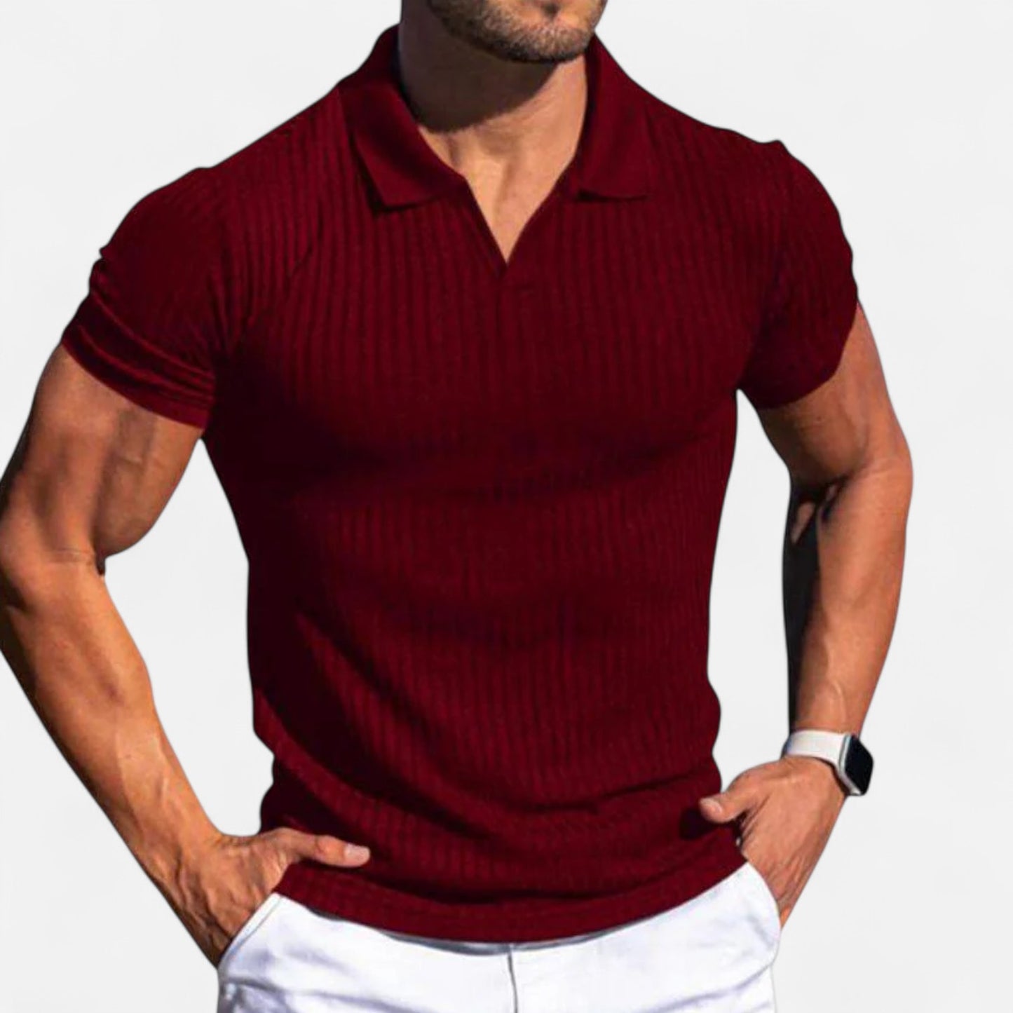 Delvoir | Men’s Muscle Fit Polo Shirt – Sculpted Elegance, Everyday Performance