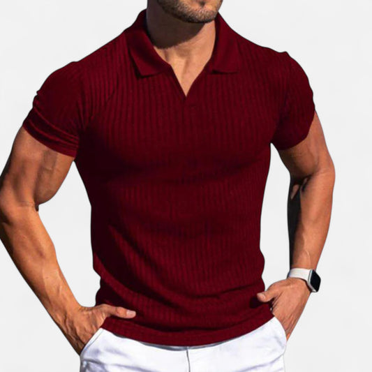 Delvoir | Men’s Muscle Fit Polo Shirt – Sculpted Elegance, Everyday Performance